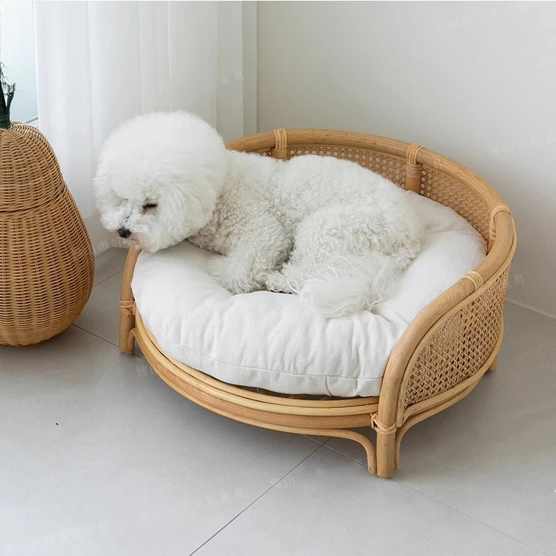 Summer rattan pet nest small teddy nest summer cool round Pomeranian small pet cat dog
Summer rattan pet nest small teddy nest summer cool round Pomeranian small pet cat dog