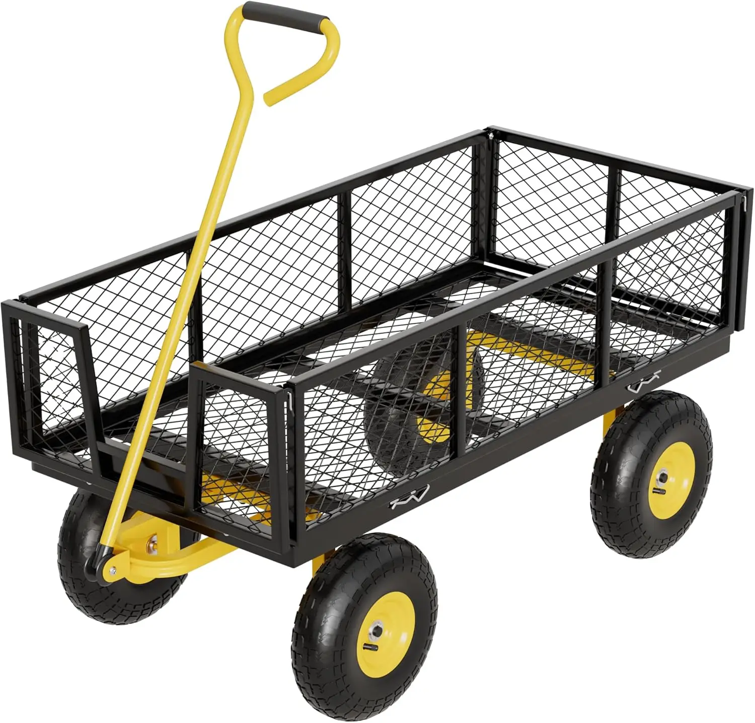 900 LBS Garden Wagon Cart with Wheels Heavy Duty Metal Utility Cart Foldable for Outdoor Beach and Yard (Black)
900 LBS Garden Wagon Cart with Wheels Heavy Duty Metal Utility Cart Foldable for Outdoor Beach and Yard (Black)