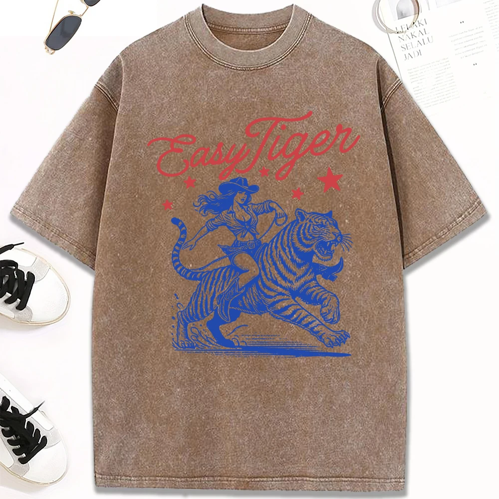 Easy Tiger Cool Cowgirl Print Washed Womens T Shirt Loose Y2K T Shirts All-Match Cotton Streetwear Trendy Casual Clothes
Easy Tiger Cool Cowgirl Print Washed Womens T Shirt Loose Y2K T Shirts All-Match Cotton Streetwear Trendy Casual Clothes