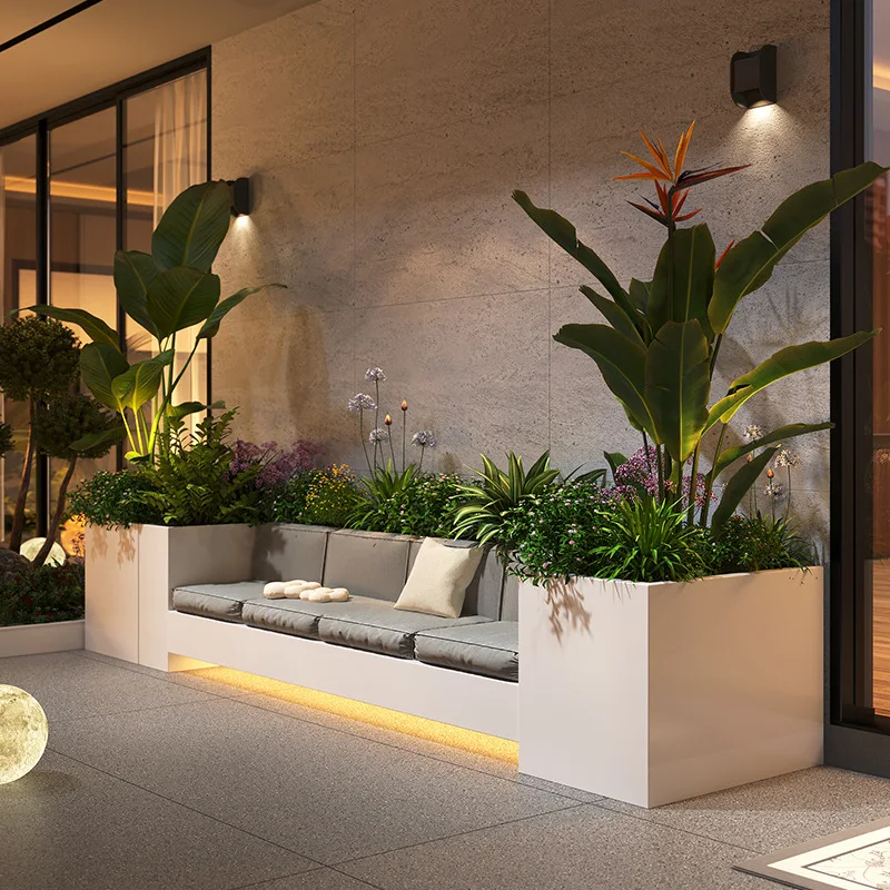 Outdoor courtyard flower box, card seat, stool, outer pendulum combination, balcony wrought iron flower slot, seat ornament
Outdoor courtyard flower box, card seat, stool, outer pendulum combination, balcony wrought iron flower slot, seat ornament