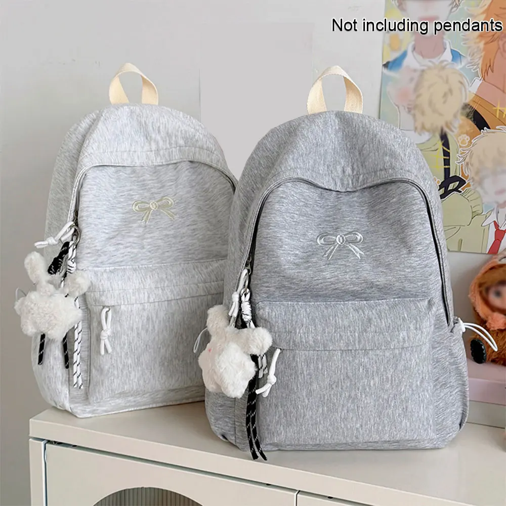 Korean Style Gray Bow Embroidery Backpack,Casual Lightweight School Bag for Teen Girls,Perfect for Daily Commute,Casual Outings
Korean Style Gray Bow Embroidery Backpack,Casual Lightweight School Bag for Teen Girls,Perfect for Daily Commute,Casual Outings