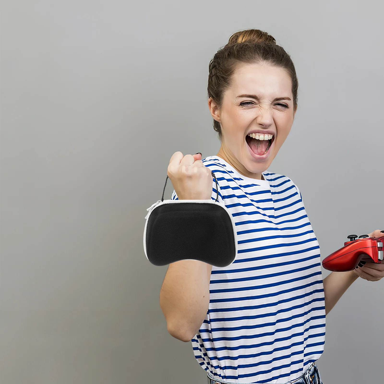 Eva Controller Case Handheld Storage Bag Travel Hard Shell Protective Cover For Gamepad Gaming Accessory Organizer Carry