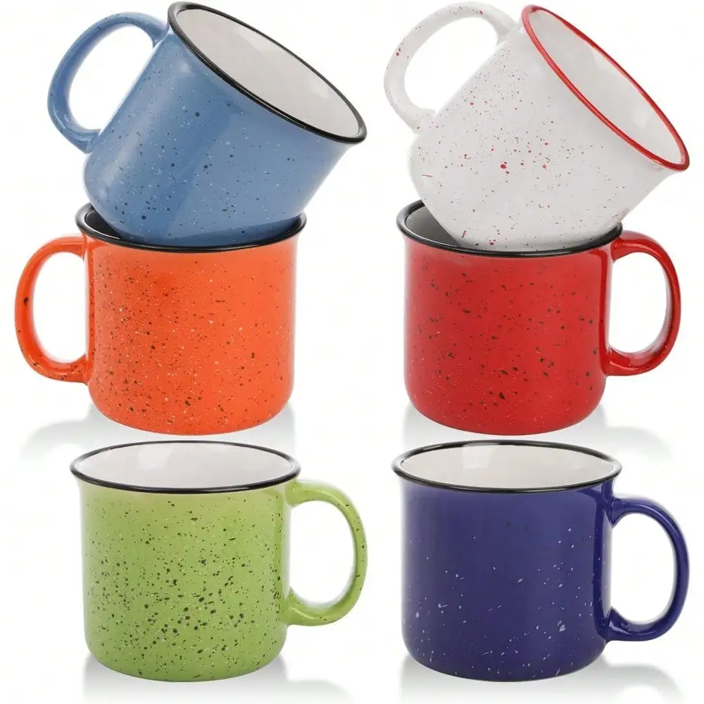 Set Of 6 Ceramic Coffee Mugs, 15 Oz Campfire Camping Mugs, Speckled Camper Mug For Tea, Coffee And Hot Chocolate, Campfire Gift Mugs For Camper Lovers And Friends, 6 Colors
Set Of 6 Ceramic Coffee Mugs, 15 Oz Campfire Camping Mugs, Speckled Camper Mug For Tea, Coffee And Hot Chocolate, Campfire Gift Mugs For Camper Lovers And Friends, 6 Colors