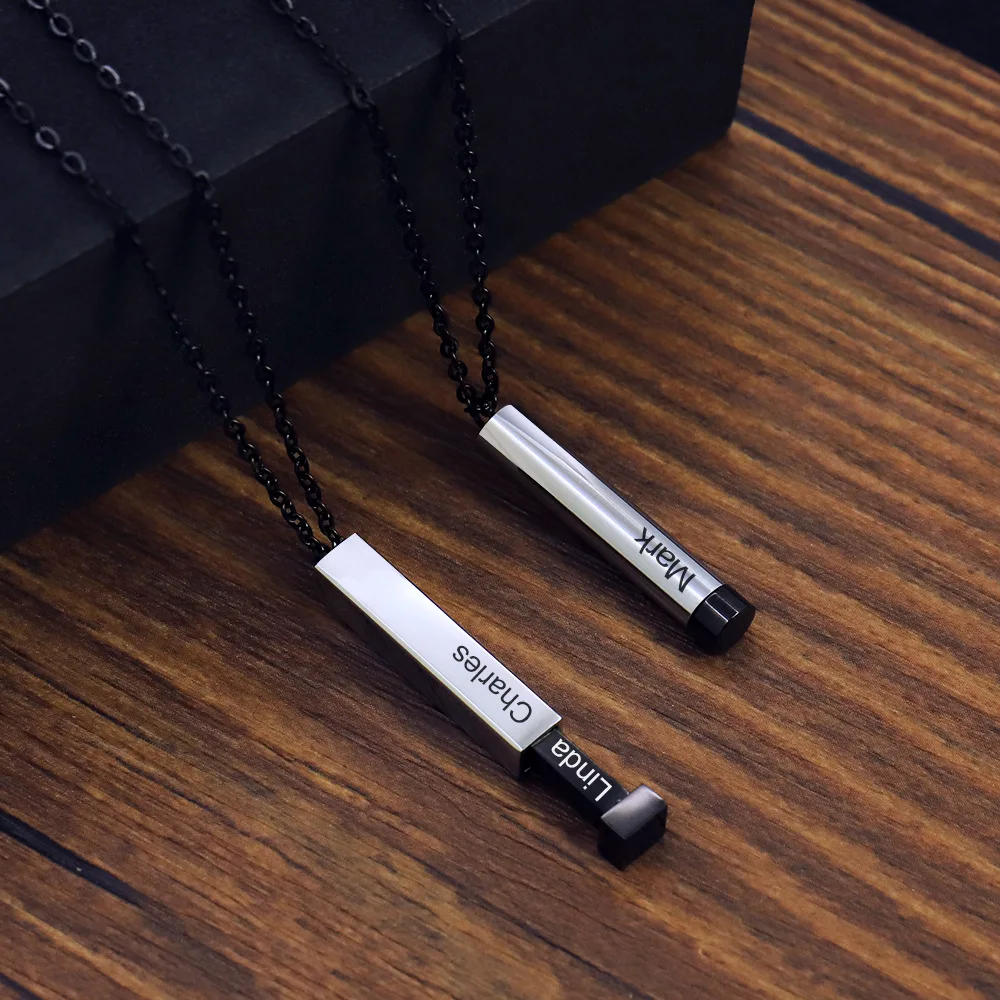 Hidden Message Best Friends Sorority Sisters Friendship Jewelry Gift, Square Tube Pendant Personalized 3D bar necklace
Hidden Message Best Friends Sorority Sisters Friendship Jewelry Gift, Square Tube Pendant Personalized 3D bar necklace