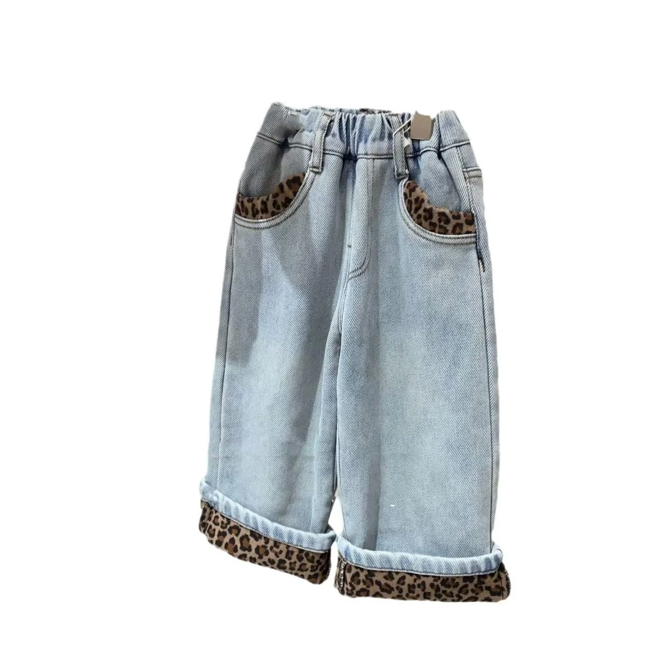 Girls' Leopard Print Jeans Spring and Autumn New Style With Fleece Warm Straight Leg Pants Baby Girl One-piece Fleece Jeans
Girls' Leopard Print Jeans Spring and Autumn New Style With Fleece Warm Straight Leg Pants Baby Girl One-piece Fleece Jeans