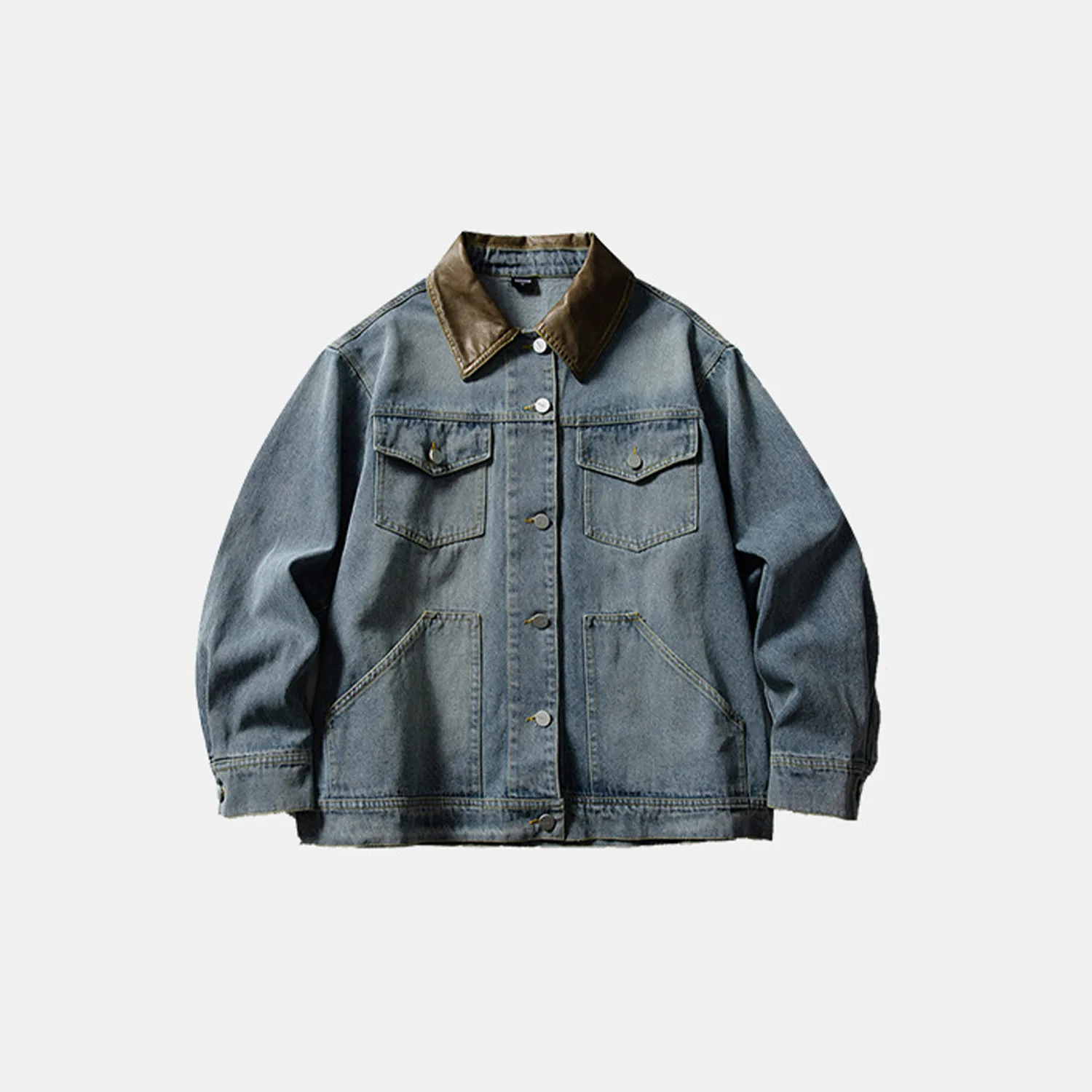 2026 New Retro Multi-Pocket Design Loose Collar Men's Denim Jacket Autumn New Style Fashion Brand Washed Out Thickened Polyester
2026 New Retro Multi-Pocket Design Loose Collar Men's Denim Jacket Autumn New Style Fashion Brand Washed Out Thickened Polyester