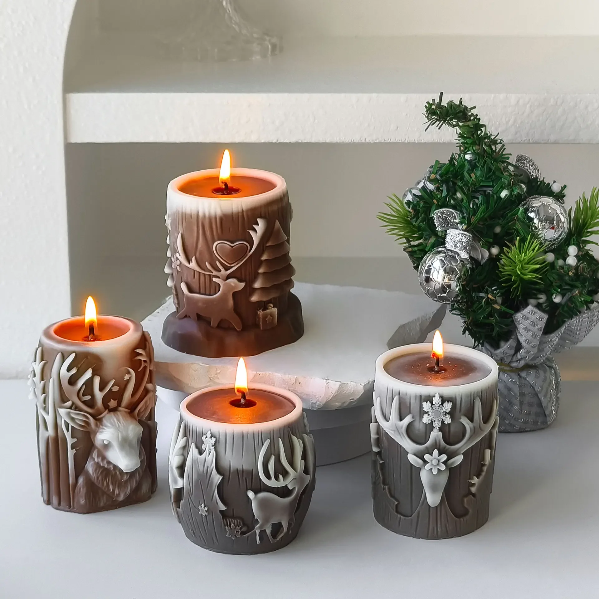 Christmas Elk Aromatherapy Candle Mold Colum Carving Candle Mould Relief Christmas Decoration Scented Wax Mould Gift
Christmas Elk Aromatherapy Candle Mold Colum Carving Candle Mould Relief Christmas Decoration Scented Wax Mould Gift