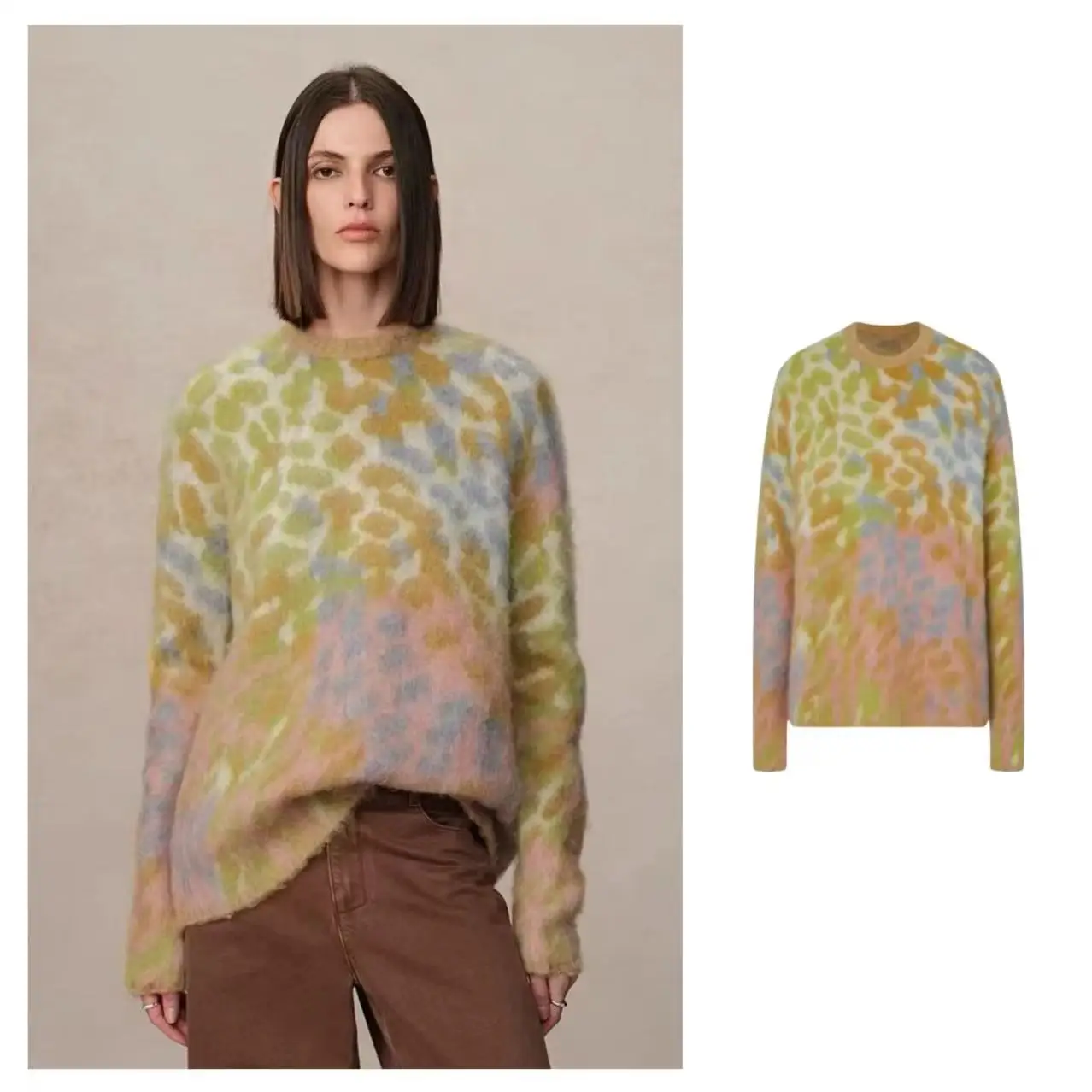 Fab Knitted Loose Overhead Sweater Green Dye Gradient Texture Commute Style Women's Premium Fashion Autumn Season Long Sleeve
Fab Knitted Loose Overhead Sweater Green Dye Gradient Texture Commute Style Women's Premium Fashion Autumn Season Long Sleeve