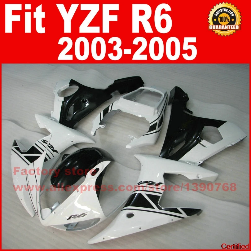 Motorcycle Parts For YAMAHA R6 2003 2004 2005 Fairing Kits Black White YZF R6 Fairing Kit 03 04 05 7 Gifts
Motorcycle Parts For YAMAHA R6 2003 2004 2005 Fairing Kits Black White YZF R6 Fairing Kit 03 04 05 7 Gifts
