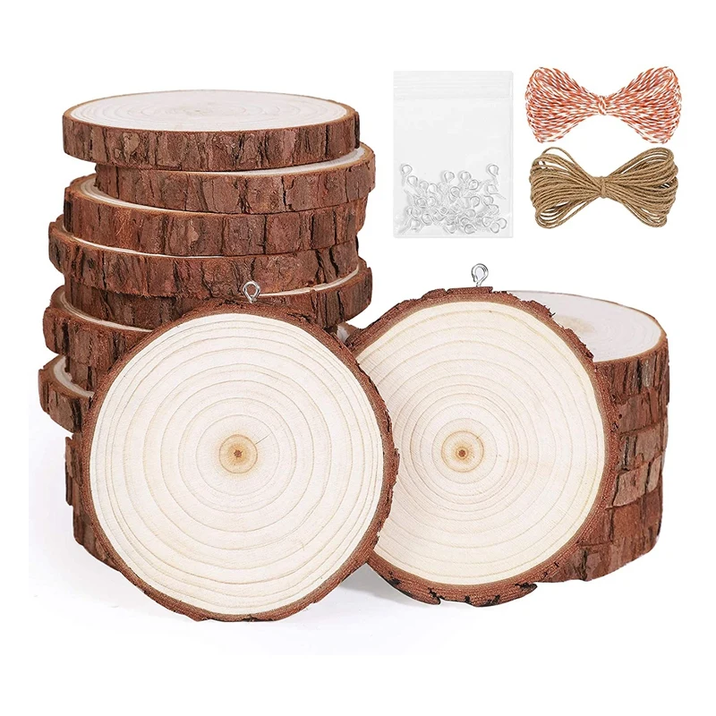 Natural Wood Slices 20Pcs Unfinished Wood Kit,For Crafts Christmas Ornaments Wedding DIY Crafts-Drop Ship
Natural Wood Slices 20Pcs Unfinished Wood Kit,For Crafts Christmas Ornaments Wedding DIY Crafts-Drop Ship