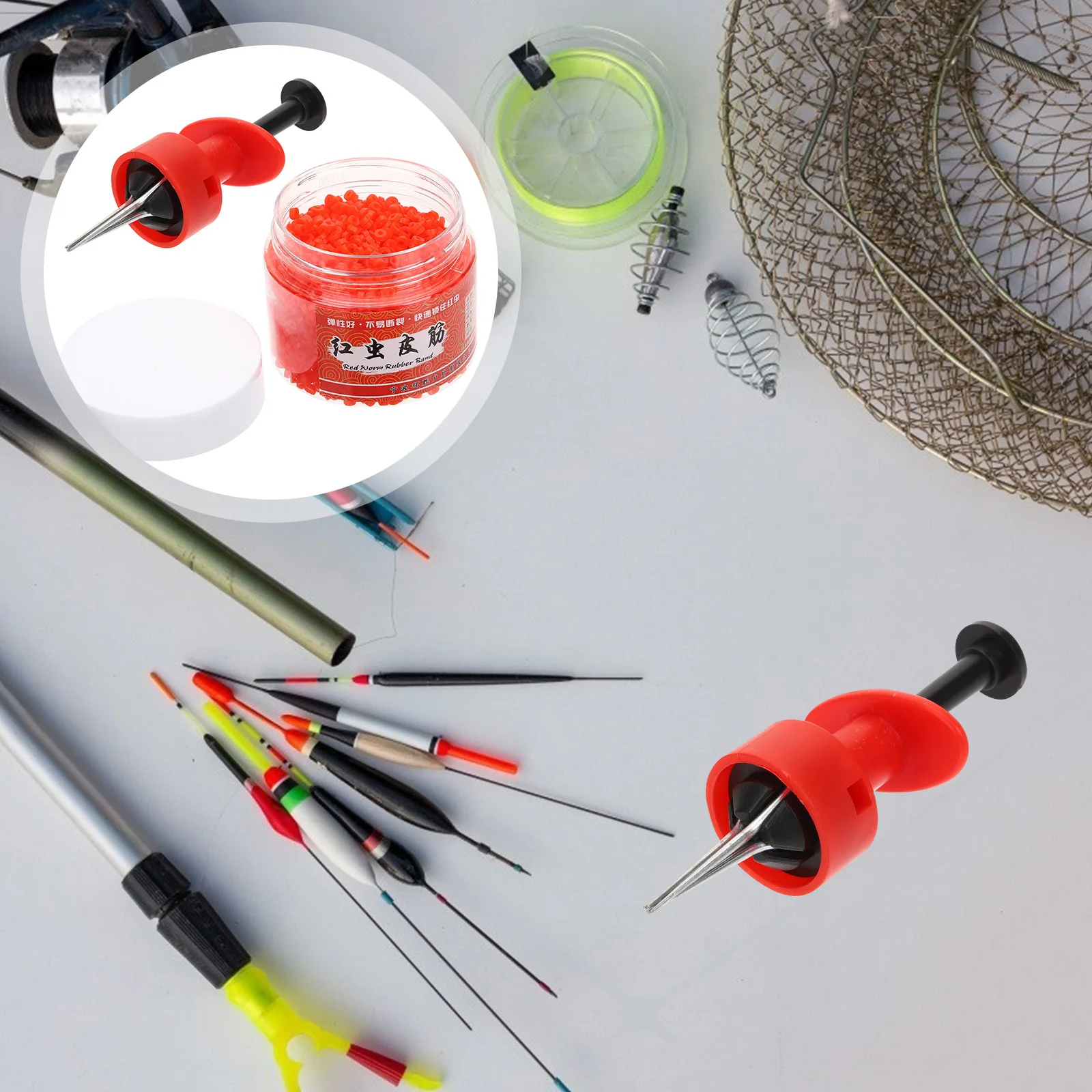 2pcs Red Worm Clips 1.5x3mm Rubber Bands Durable Fishing Baits Supplies Tackle Tools Outdoor Gear Portable Bloodworm
2pcs Red Worm Clips 1.5x3mm Rubber Bands Durable Fishing Baits Supplies Tackle Tools Outdoor Gear Portable Bloodworm
