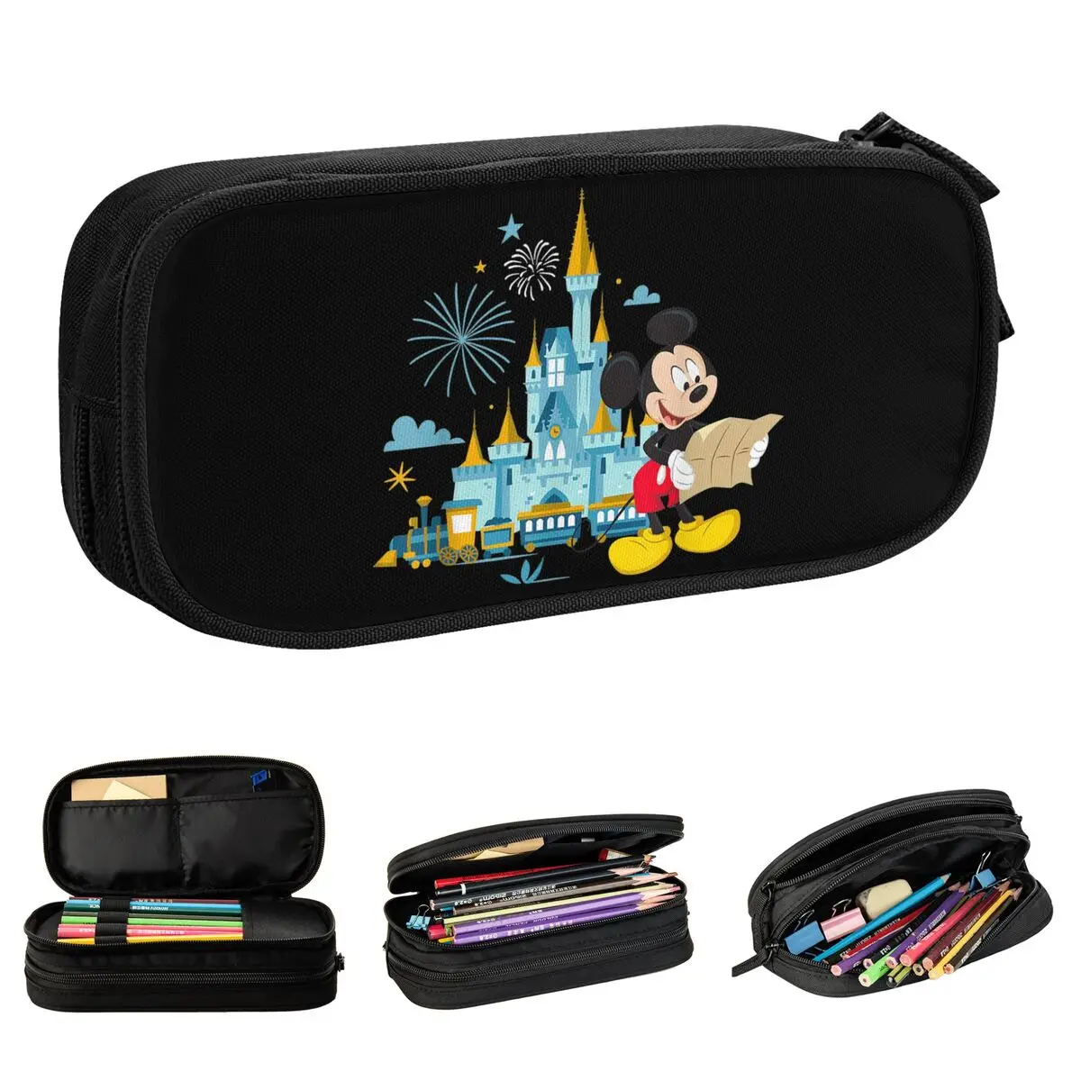 Walt World 50th Anniversary Mickey Magic Pencil Case Cartoon Pencilcases Pen Holder for Student Large Storage Bag Office
Walt World 50th Anniversary Mickey Magic Pencil Case Cartoon Pencilcases Pen Holder for Student Large Storage Bag Office
