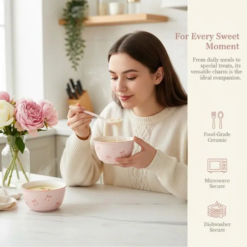 Set Of 2 Ceramic Bowls With 2 Spoons Bow Cute Gift Ceramic Bowls Birthday Gifts Dessert Daily Use
Set Of 2 Ceramic Bowls With 2 Spoons Bow Cute Gift Ceramic Bowls Birthday Gifts Dessert Daily Use