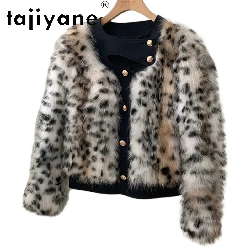 TAJIYANE Imported Raccoon Fur Coat Women Chic Furry Tops Leopard Real Fur Jacket Winter Coat Women Round Neck Jackets Дубленка
TAJIYANE Imported Raccoon Fur Coat Women Chic Furry Tops Leopard Real Fur Jacket Winter Coat Women Round Neck Jackets Дубленка