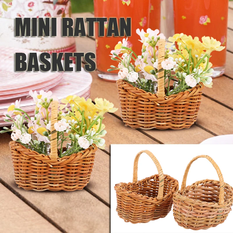 2 Pcs Storage Basket Rattan Flower Shopping Small Straw Tiny Baskets Mini Woven Small for Storage Flowers Miniature Baskets
2 Pcs Storage Basket Rattan Flower Shopping Small Straw Tiny Baskets Mini Woven Small for Storage Flowers Miniature Baskets