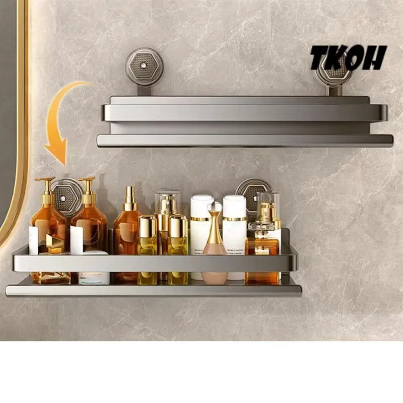 TKOH-Bathroom Suction Cup Shelf - Wall Mounted Storage Rack For Shower, Home Organizer Holder, Space-Saving Design
TKOH-Bathroom Suction Cup Shelf - Wall Mounted Storage Rack For Shower, Home Organizer Holder, Space-Saving Design