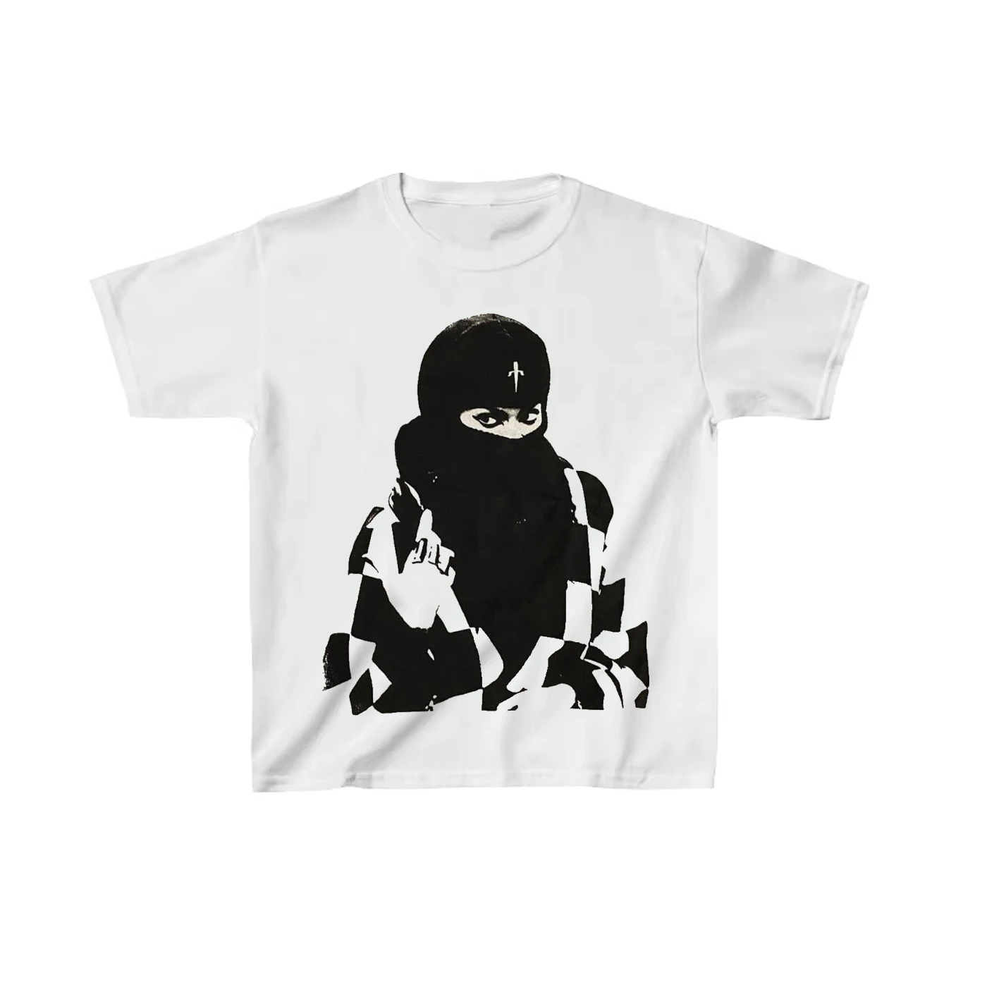 Women's Y2k T-shirt black and white slim fit aesthetic short sleeved fashion Harajuku street cool summer women's clothing
Women's Y2k T-shirt black and white slim fit aesthetic short sleeved fashion Harajuku street cool summer women's clothing