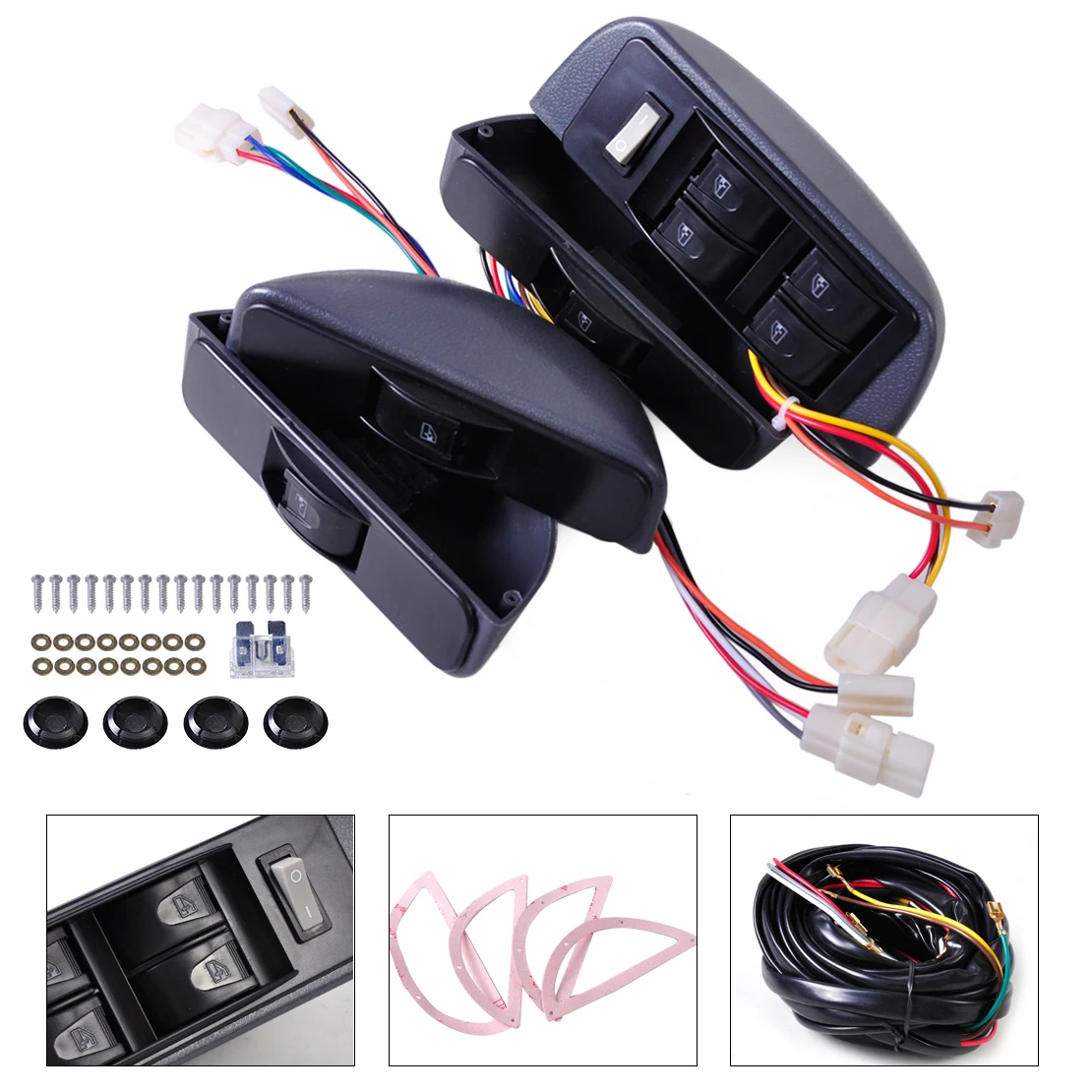 Car Universal Grey Power Window Switch Lock Kit 4 Rocker Switch Fit for 4 Doors 12V
Car Universal Grey Power Window Switch Lock Kit 4 Rocker Switch Fit for 4 Doors 12V