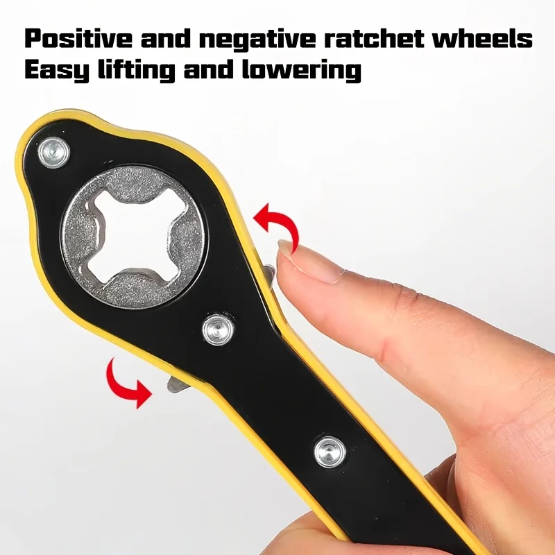 Set of 2 Car Jack Ratchet Wrenches, Extended,Sturdy Metal Crane Wrench Featuring a 360° Knob,Easy to Put Together And Take Apart
Set of 2 Car Jack Ratchet Wrenches, Extended,Sturdy Metal Crane Wrench Featuring a 360° Knob,Easy to Put Together And Take Apart