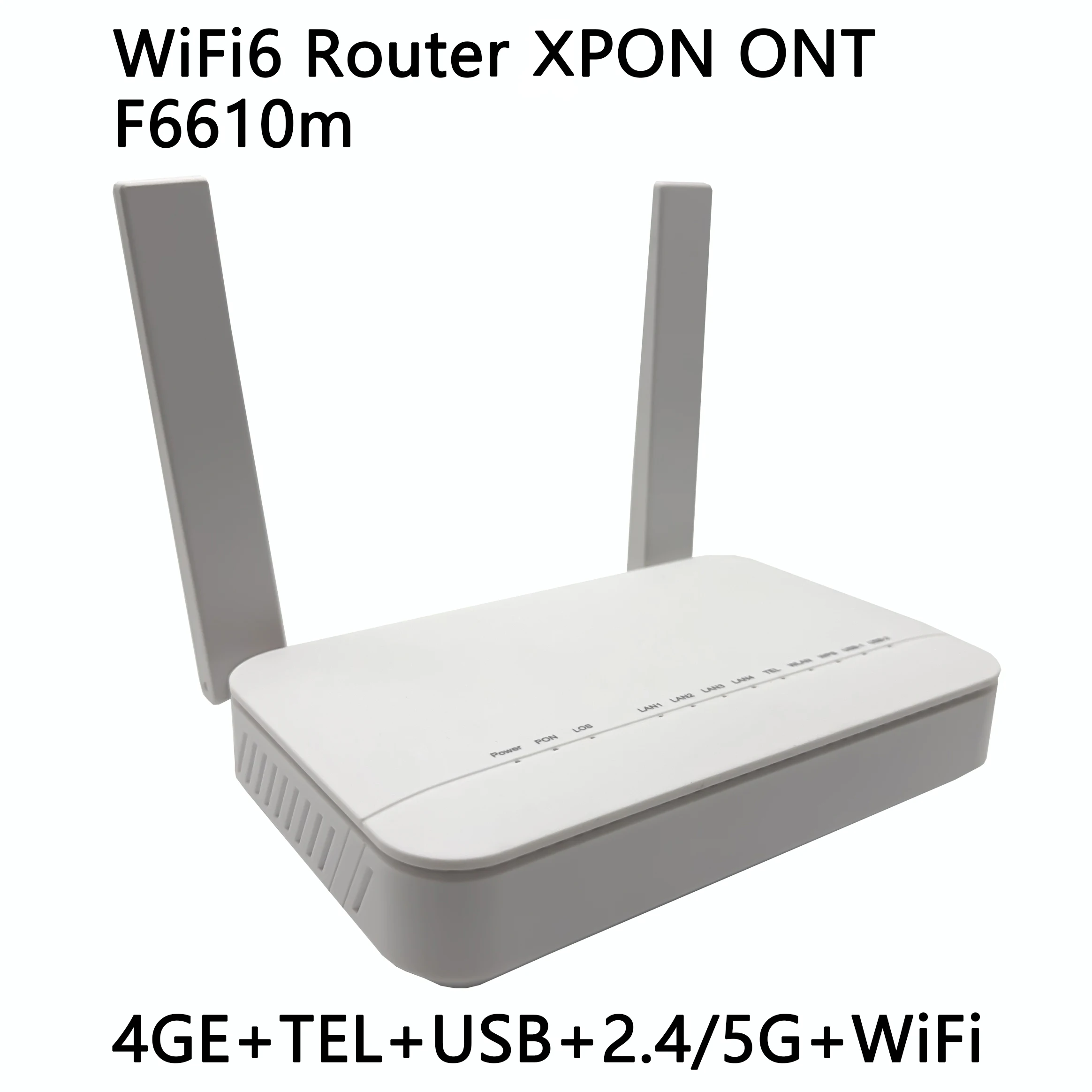 WIFI6 F6610m Xpon ONU Оптический маршрутизатор с двумя диапазонами 4GE+2.4G/5G+TEL+USB+WIFI6 ONT, 4 порта LAN, оптический модем, оптический сетевой терминал
WIFI6 F6610m Xpon ONU Оптический маршрутизатор с двумя диапазонами 4GE+2.4G/5G+TEL+USB+WIFI6 ONT, 4 порта LAN, оптический модем, оптический сетевой терминал