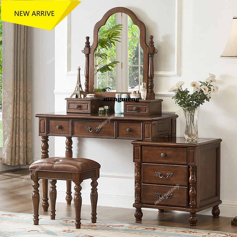 M138 Wood Vintage Vanity Table Drawers Bedroom Luxury Mid Century Dressing Table Tall Living Room Mesa De Maquillaje Home Furnit
M138 Wood Vintage Vanity Table Drawers Bedroom Luxury Mid Century Dressing Table Tall Living Room Mesa De Maquillaje Home Furnit