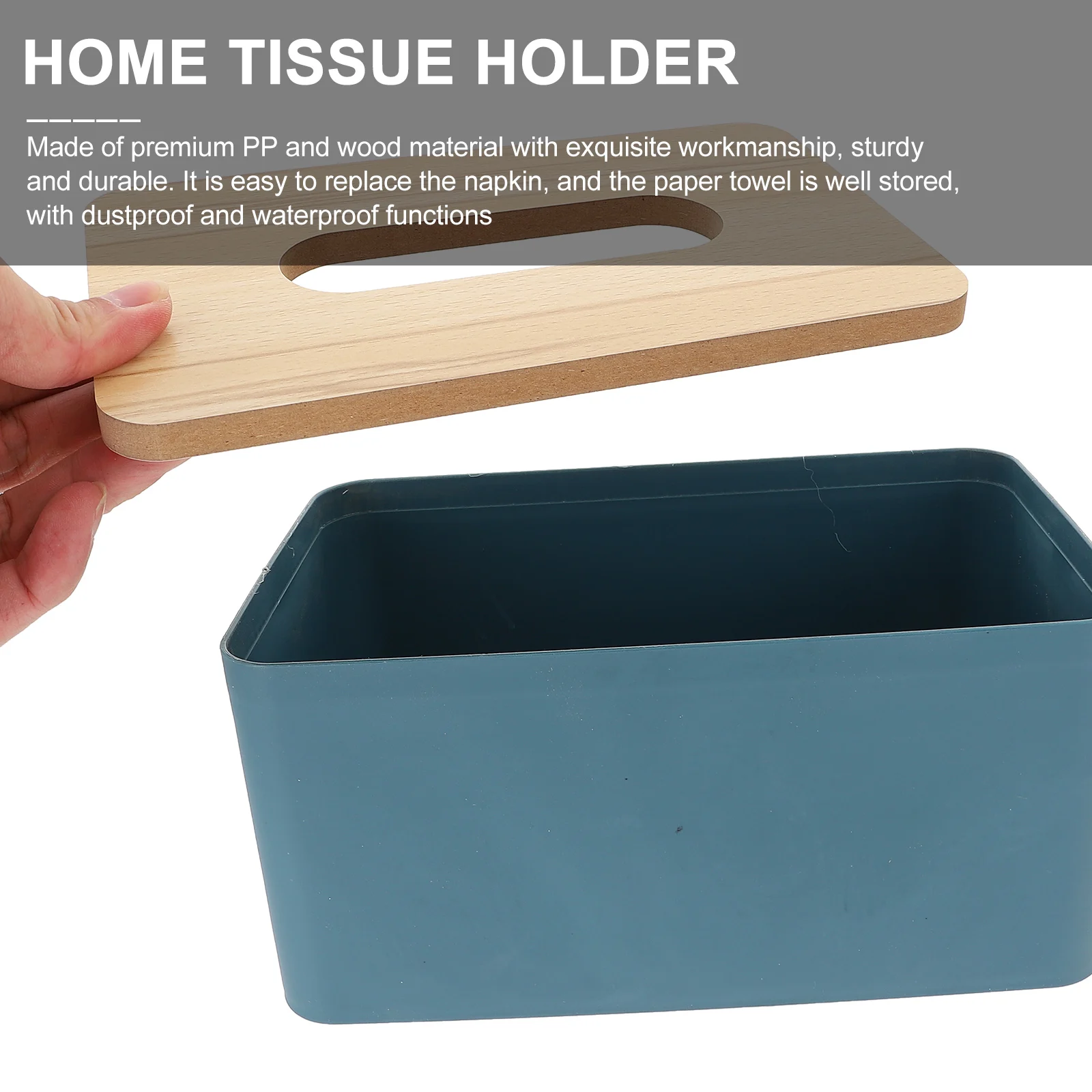 1 pc Napkin Box Wooden Lid Tissue Container Simple Design Home Bathroom Office Use Pp Wood Material Long Lasting Tissue
1 pc Napkin Box Wooden Lid Tissue Container Simple Design Home Bathroom Office Use Pp Wood Material Long Lasting Tissue