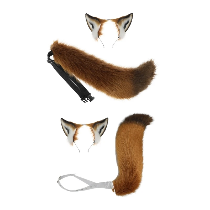 2Pieces Cat Wolf Fox Tail Ears Headband Set Halloween Christmas Fancy-Party Costume Toy Gift for Woman Men Cosplay
2Pieces Cat Wolf Fox Tail Ears Headband Set Halloween Christmas Fancy-Party Costume Toy Gift for Woman Men Cosplay