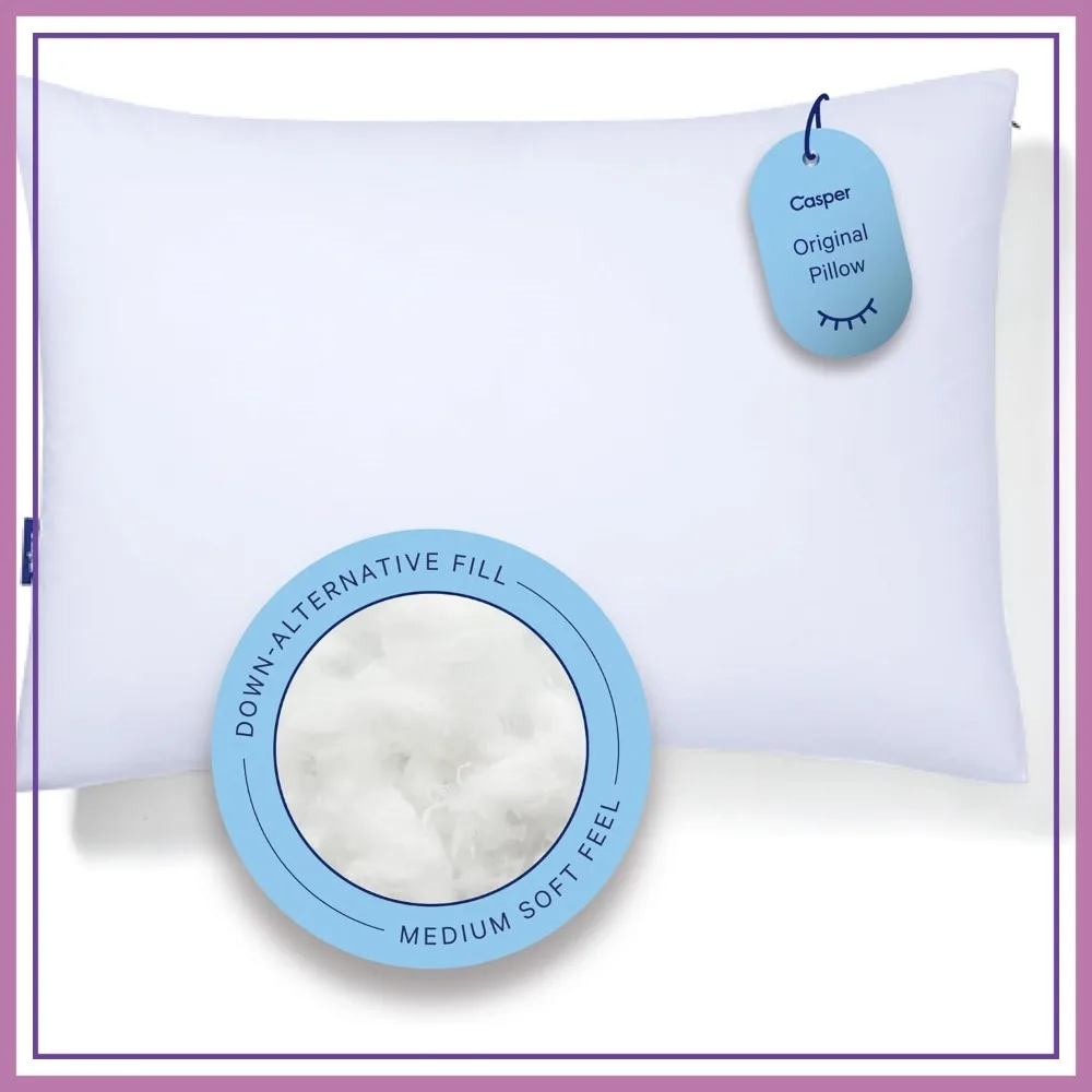 Standard Size Pillow, Medium Soft Feel – Down-Alternative Fill for Side, Back & Stomach Sleepers, Neck Pain Relief, Machine Washable
Standard Size Pillow, Medium Soft Feel – Down-Alternative Fill for Side, Back & Stomach Sleepers, Neck Pain Relief, Machine Washable