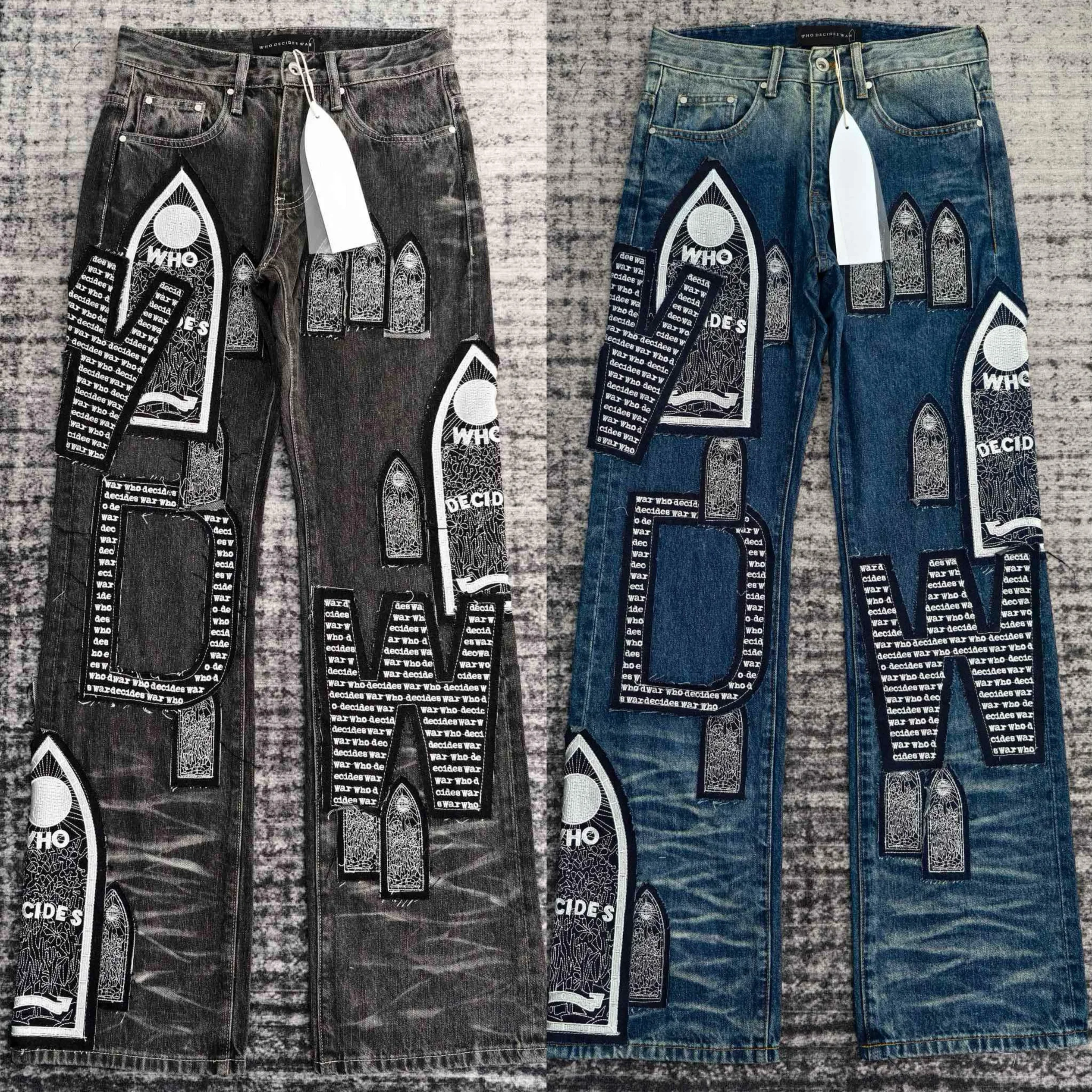 Who Decides War Jeans Мужские облегающие джинсовые брюки с вышивкой и прямыми штанинами Американские повседневные хлопковые эластичные джинсовые брюки
Who Decides War Jeans Мужские облегающие джинсовые брюки с вышивкой и прямыми штанинами Американские повседневные хлопковые эластичные джинсовые брюки