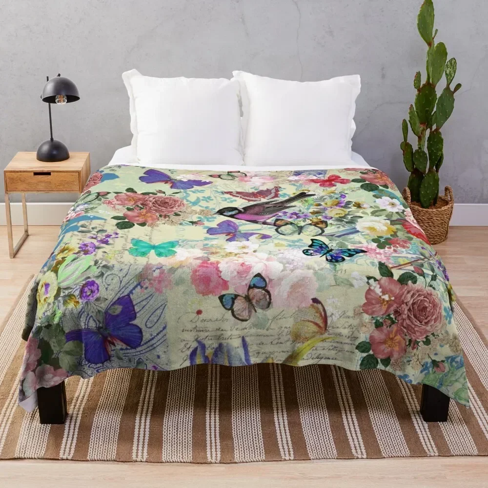 Colorful bird butterflies vintage floral pattern Throw Blanket Cozy Microfiber Throw Blanket for Home Bedroom
Colorful bird butterflies vintage floral pattern Throw Blanket Cozy Microfiber Throw Blanket for Home Bedroom