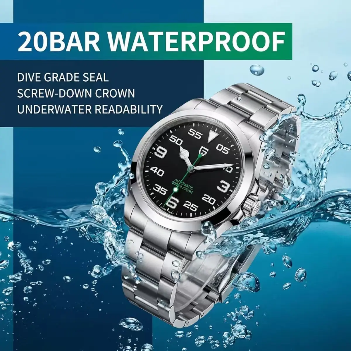 PAGANI DESIGN Men's PD-1692V2 Automatic Watch 40MM Stainless Steel Mechanical Waterproof 200m with Sapphire AR Coating
PAGANI DESIGN Men's PD-1692V2 Automatic Watch 40MM Stainless Steel Mechanical Waterproof 200m with Sapphire AR Coating
