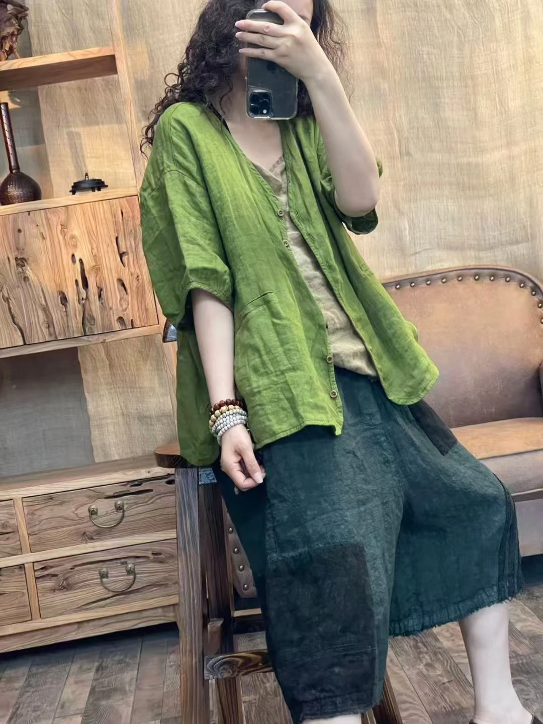 Ретро-кардиган с V-образным вырезом из чистого льна, женский, свободный, повседневный, тонкий, летний, с защитой от солнца, открытый, верхняя одежда
Ретро-кардиган с V-образным вырезом из чистого льна, женский, свободный, повседневный, тонкий, летний, с защитой от солнца, открытый, верхняя одежда