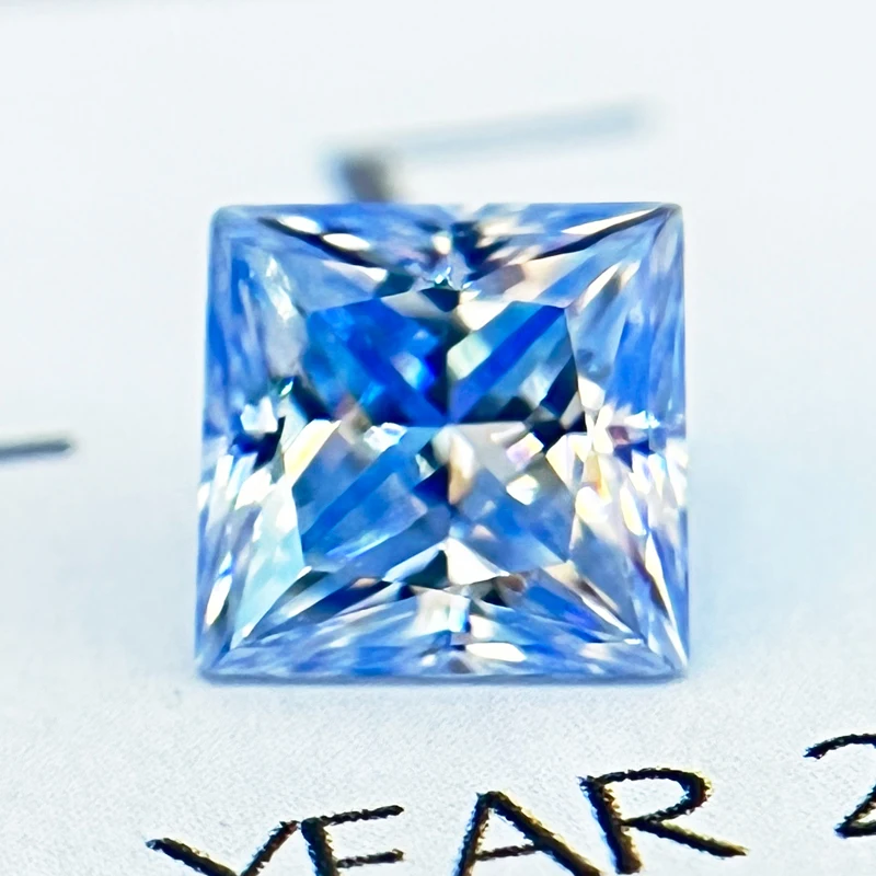 Moissanite Stone Princess Cut Ice Blue Color Lab Grown Diamond Charms DIY Jewelry Making Materials with GRA Certificate
Moissanite Stone Princess Cut Ice Blue Color Lab Grown Diamond Charms DIY Jewelry Making Materials with GRA Certificate