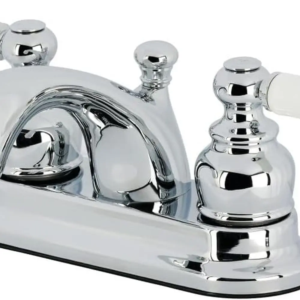 Polished Chrome Vintage 4 Centerset Lavatory Faucet with Porcelain Lever Handles
Polished Chrome Vintage 4 Centerset Lavatory Faucet with Porcelain Lever Handles