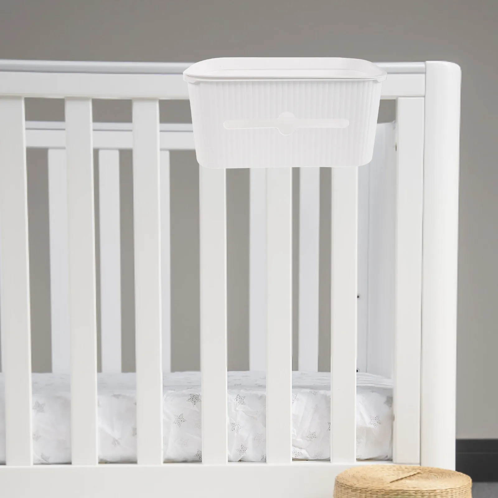 Diaper Storage Basket Hanging Crib Organizer Compact Bedside Caddy Nursery Hanging Bin for Baby Supplies Bottles Wipes
Diaper Storage Basket Hanging Crib Organizer Compact Bedside Caddy Nursery Hanging Bin for Baby Supplies Bottles Wipes