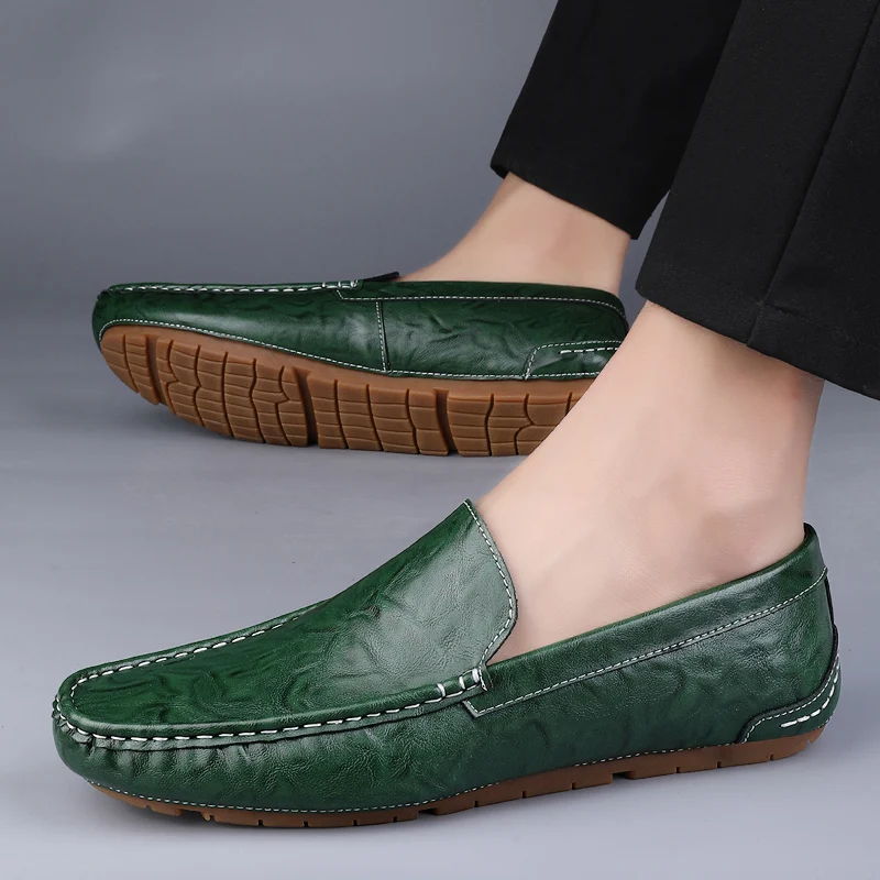 Brand Men Leather Shoes Four Seasons New Plus Size Casual Soft Sole Loafers Shoes Fashion Anti Slip Business Dress Leather Shoes
Brand Men Leather Shoes Four Seasons New Plus Size Casual Soft Sole Loafers Shoes Fashion Anti Slip Business Dress Leather Shoes