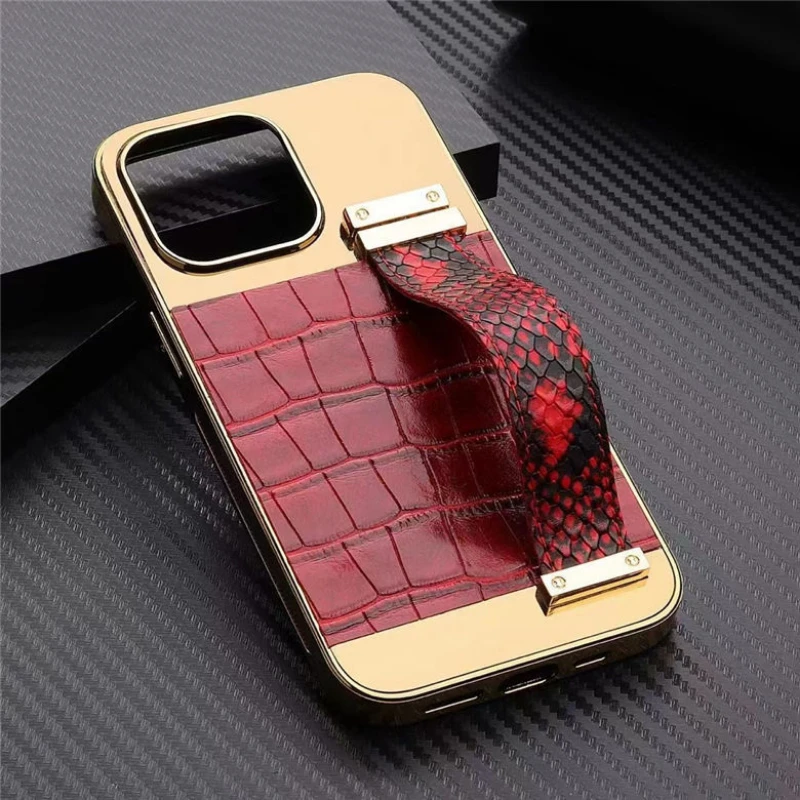 for iPhone14promax Business Plating Patchwork Crocodile Pattern Phone Case 13 12pro Wristband Bracket 11 Drop Protection Cover
for iPhone14promax Business Plating Patchwork Crocodile Pattern Phone Case 13 12pro Wristband Bracket 11 Drop Protection Cover