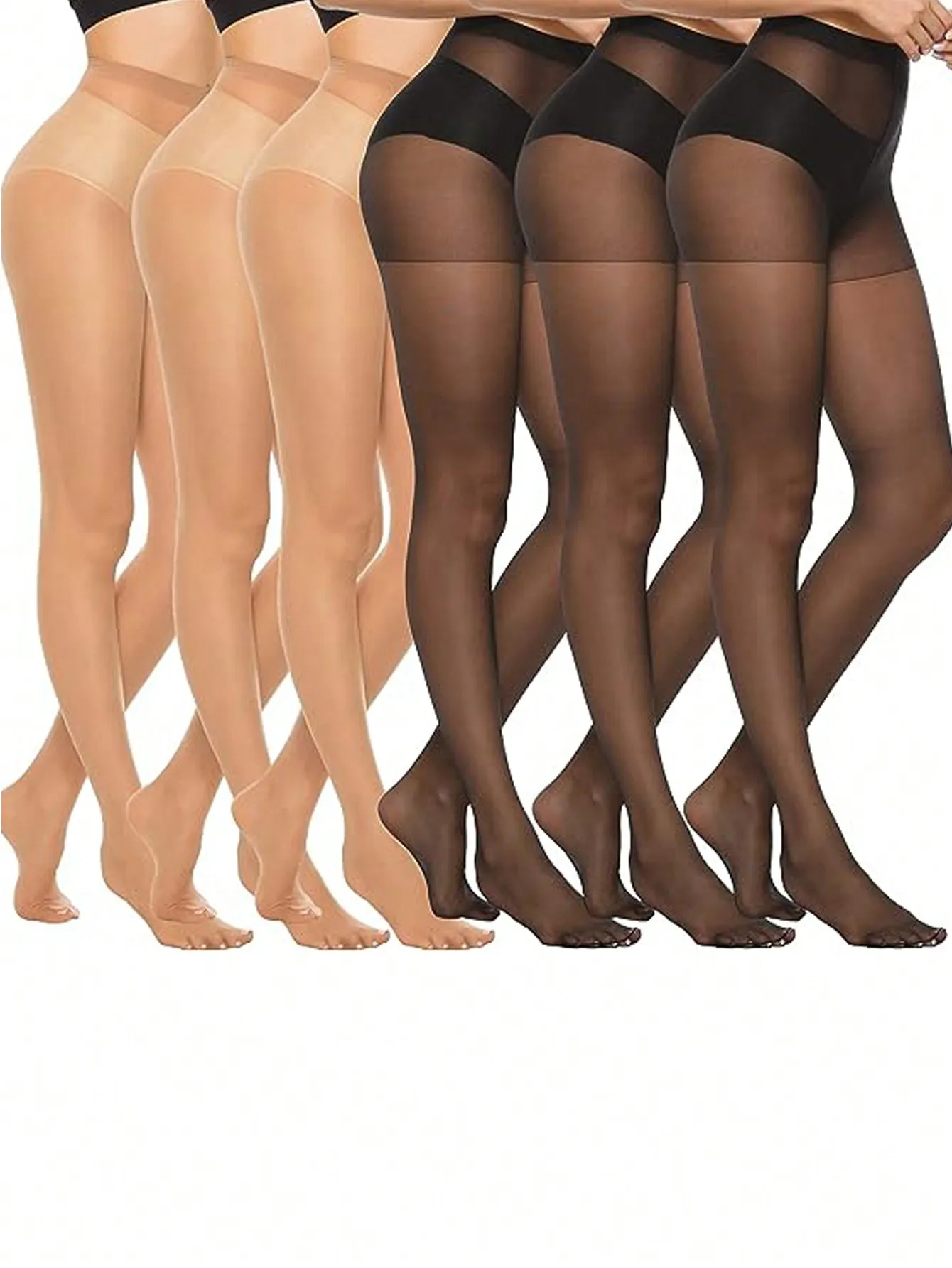 6 Pairs Women's Sheer Shaping Tights 2 Colors Available High Waist Pantyhose
6 Pairs Women's Sheer Shaping Tights 2 Colors Available High Waist Pantyhose