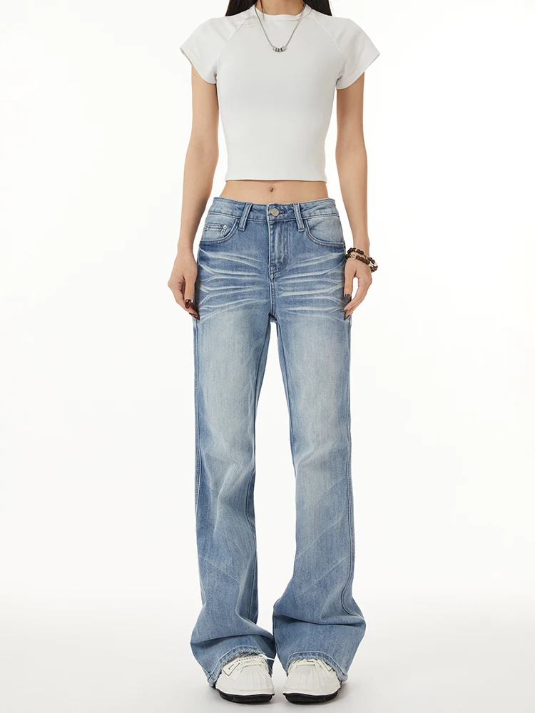 Extended Ice Blue High Waist Low Rise Bell Bottom Denim Jeans Women's Design Classic Hoof Floor Length Flared Pants
Extended Ice Blue High Waist Low Rise Bell Bottom Denim Jeans Women's Design Classic Hoof Floor Length Flared Pants