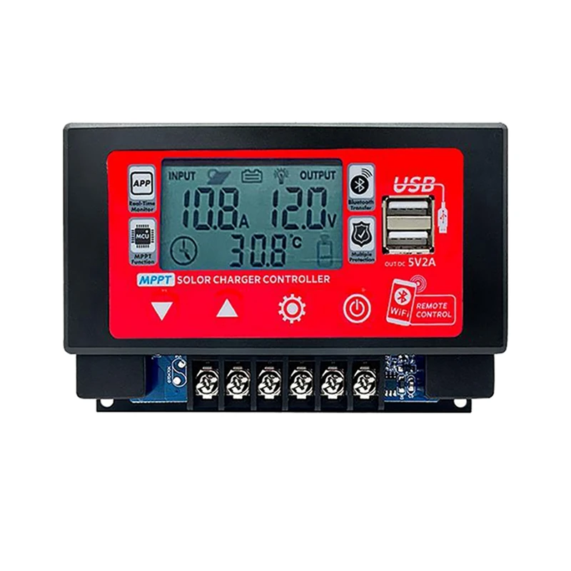 WIFI Bluetooth Solar Charge Controller 30A MPPT Controller With LCD Display Dual USB Support 12V/24V/36V/48V/60V
WIFI Bluetooth Solar Charge Controller 30A MPPT Controller With LCD Display Dual USB Support 12V/24V/36V/48V/60V