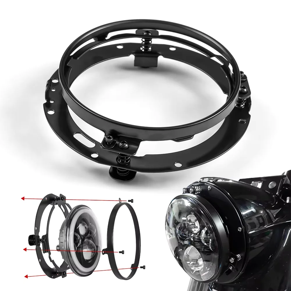 7 Inch Round LED Headlight Mounting Bracket Ring For Harley for Suzuki Motorcycle Bracket Wrangler Off-Road Car Moto Accessories
7 Inch Round LED Headlight Mounting Bracket Ring For Harley for Suzuki Motorcycle Bracket Wrangler Off-Road Car Moto Accessories