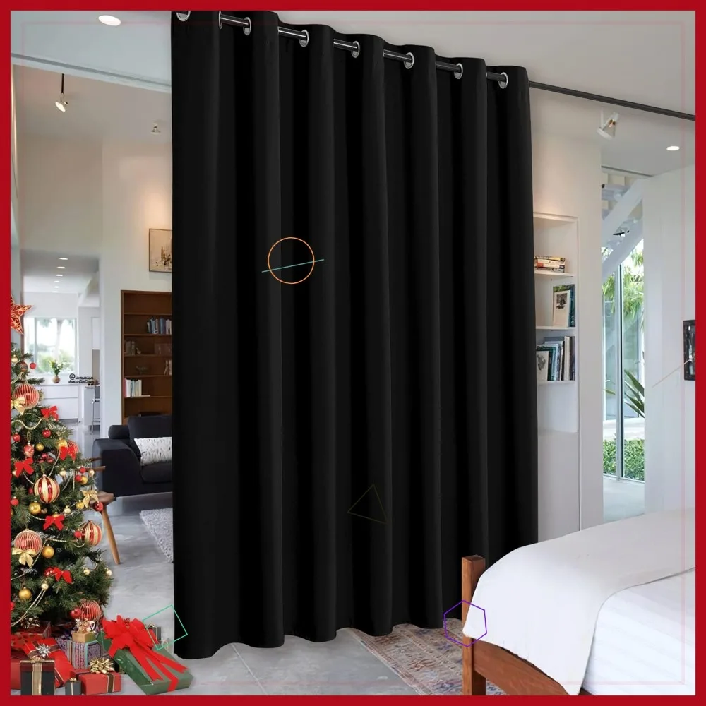 Blackout Curtains Room Divider, 12.5x8ft, Total Privacy Wall Screen for Living Room, Bedroom, Patio
Blackout Curtains Room Divider, 12.5x8ft, Total Privacy Wall Screen for Living Room, Bedroom, Patio