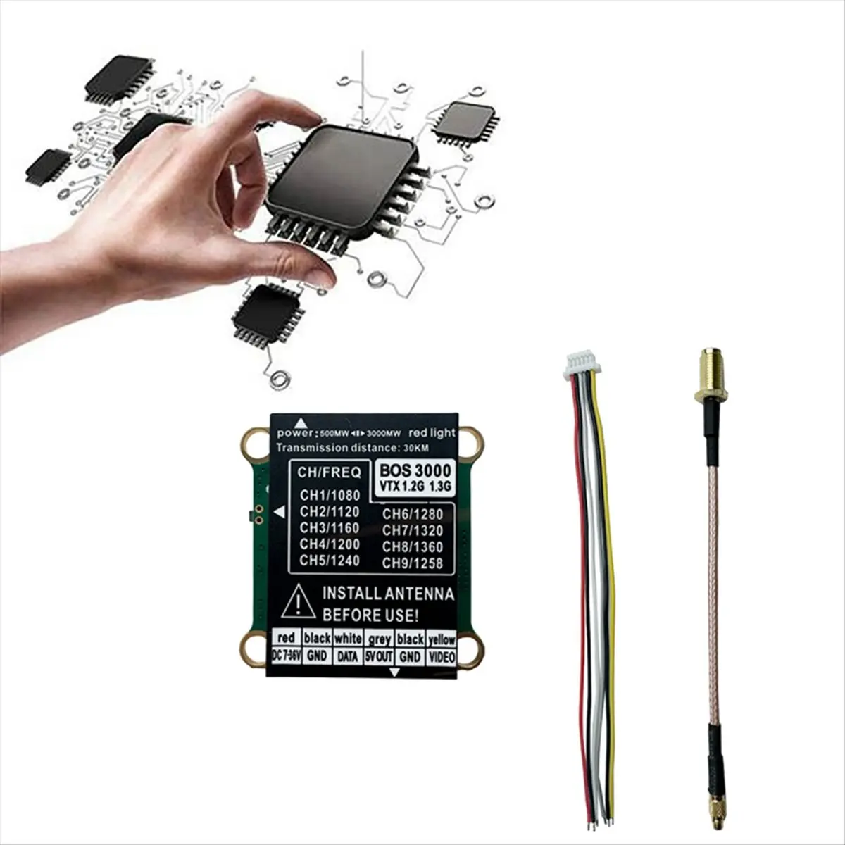 2026 Trend-1.2G 1.3G 3W VTX Мощный 3000мВт 9-канальный FPV-передатчик PAL/NTSC для RC DIY FPV дронов
2026 Trend-1.2G 1.3G 3W VTX Мощный 3000мВт 9-канальный FPV-передатчик PAL/NTSC для RC DIY FPV дронов