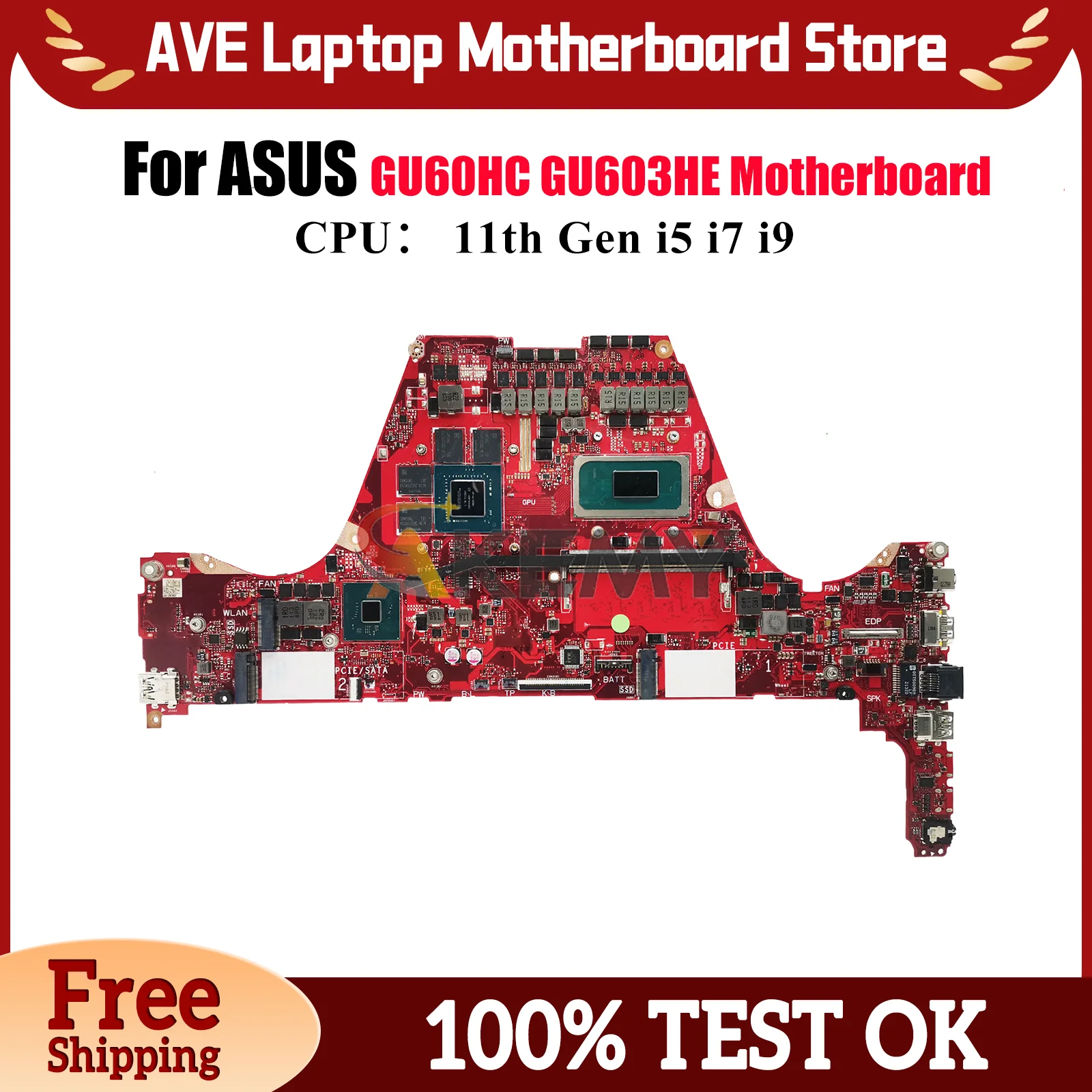 GU603HE Laptop Motherboard For ASUS ROG Zephyrus M16 GU60HC GU603HE GU603 Mainboard W/ 11th Gen i5 i7 i9 100% tests OK fast ship
GU603HE Laptop Motherboard For ASUS ROG Zephyrus M16 GU60HC GU603HE GU603 Mainboard W/ 11th Gen i5 i7 i9 100% tests OK fast ship