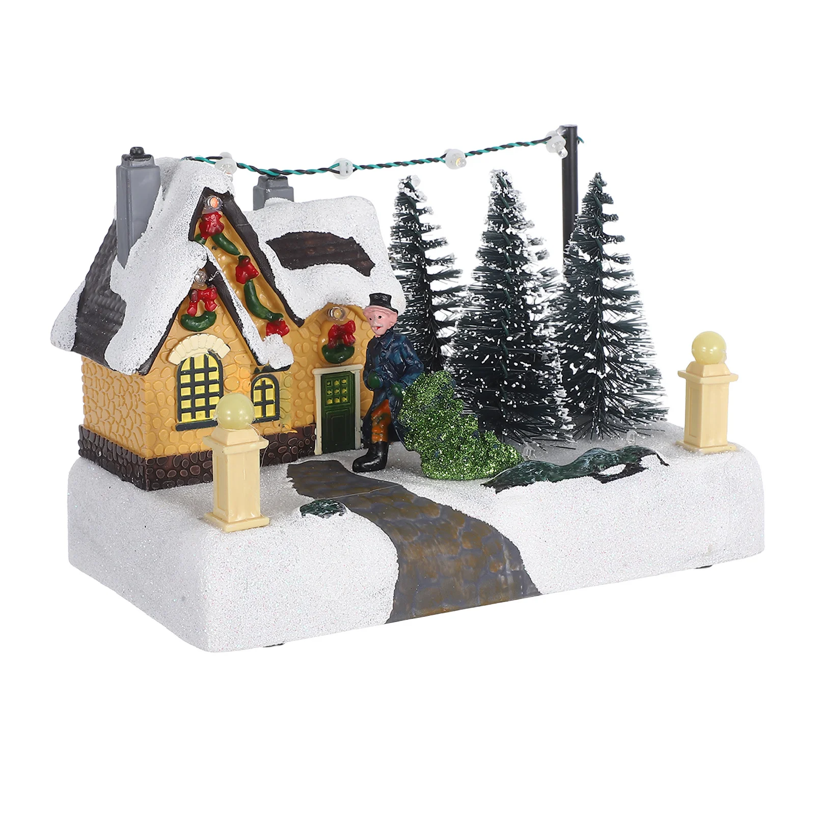 Christmas Glowing Ornament Resin Mini Landscape Decor with LED Lights Music Box for Holiday Table Centerpiece Xmas Village
Christmas Glowing Ornament Resin Mini Landscape Decor with LED Lights Music Box for Holiday Table Centerpiece Xmas Village