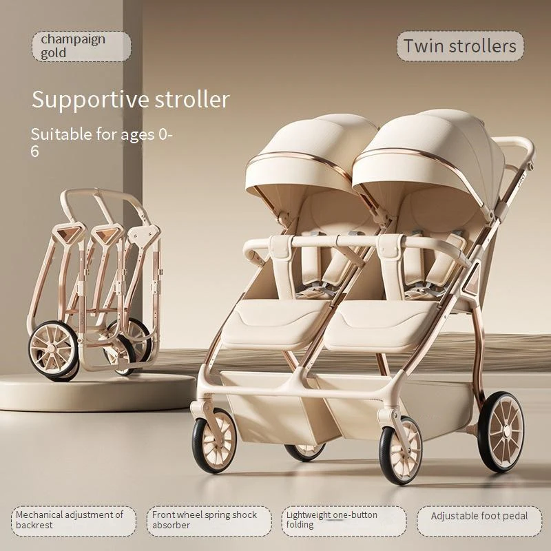New Model Reclining Double-Seat Baby Stroller Foldable High Landscape Portable Multi-Function Twin-Friendly Pushchair
New Model Reclining Double-Seat Baby Stroller Foldable High Landscape Portable Multi-Function Twin-Friendly Pushchair