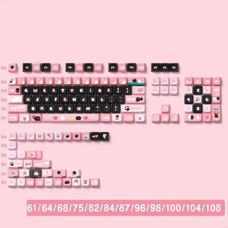 Ключевая клавиша темы Black Cats 138/158 Ключ PBT Клюки MDA Profile Установка подходит для механических клавиатурных F19E
Ключевая клавиша темы Black Cats 138/158 Ключ PBT Клюки MDA Profile Установка подходит для механических клавиатурных F19E