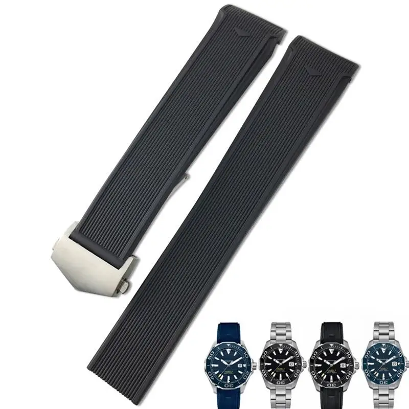 Natural Rubber Watchband 20mm 22mm Fit for TAG Watch Heuer Aquaracer 300 500 Diving Strap Sports Silicone Wristband
Natural Rubber Watchband 20mm 22mm Fit for TAG Watch Heuer Aquaracer 300 500 Diving Strap Sports Silicone Wristband
