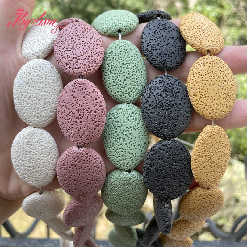 24x30mm Oval Blue Green Yellow Lava Rock Stone Beads DIY Spacer for DIY Accessories Necklace Bracelet Jewelry Making 15 inch
24x30mm Oval Blue Green Yellow Lava Rock Stone Beads DIY Spacer for DIY Accessories Necklace Bracelet Jewelry Making 15 inch