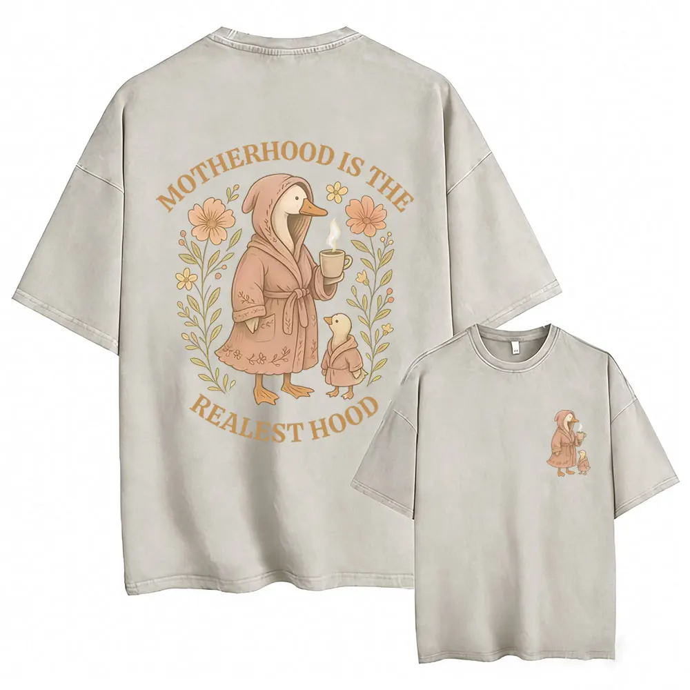 IMotherhood Is The Realest Hood Vintage Washed T-shirt Silly Goose Funny Meme T Shirt Men Women Casual Cotton Oversized T-shirts
IMotherhood Is The Realest Hood Vintage Washed T-shirt Silly Goose Funny Meme T Shirt Men Women Casual Cotton Oversized T-shirts